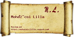 Mohácsi Lilla névjegykártya