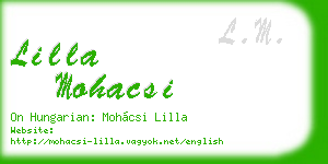 lilla mohacsi business card
